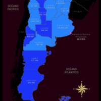 Mapa de relación entre la población de General Pueyrredón y la población de las provincias
