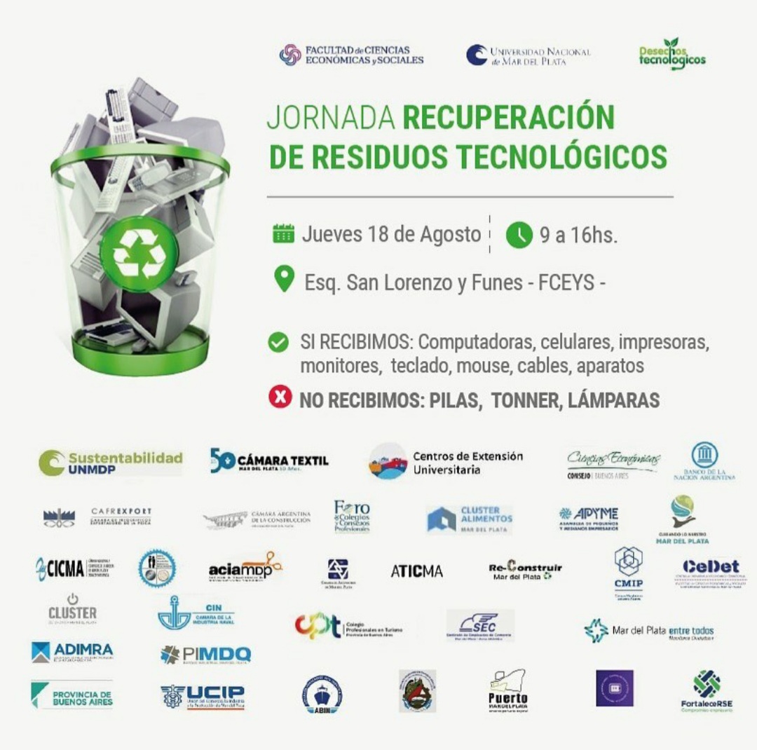 Participamos de la Tercera Jornada de Recuperación de Residuos Tecnológicos